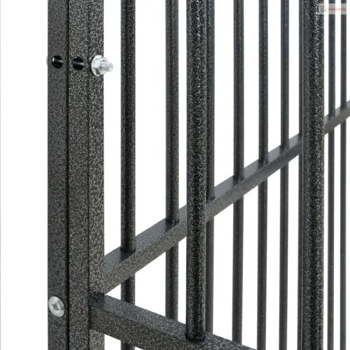 20 paneles fekete porszórt acél kutyajáróka