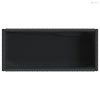 2 db fekete polyrattan kerti ültetőláda polccal 70 x 28 x 70 cm
