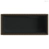 2 db barna polyrattan kerti ültetőláda polccal 70 x 28 x 70 cm