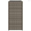 2 db szürke polyrattan kerti ültetőláda 30x30x60 cm