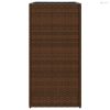 2 db barna polyrattan kerti ültetőláda 40x40x80 cm