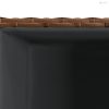 2 db barna polyrattan kerti ültetőláda 40x40x80 cm