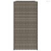 2 db szürke polyrattan kerti ültetőláda 40x40x80 cm
