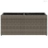 2 db szürke polyrattan kerti ültetőláda 2 cseréppel 72x30x32 cm
