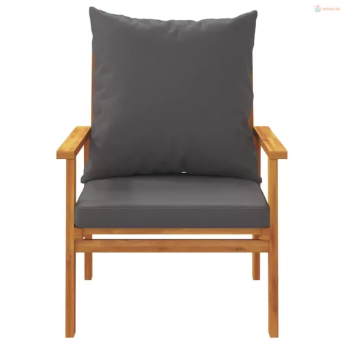 3 részes tömör akácfa kerti ülőgarnitúra párnákkal