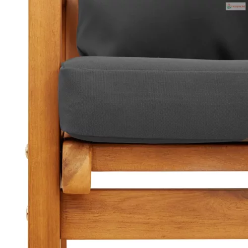 3 részes tömör akácfa kerti ülőgarnitúra párnákkal