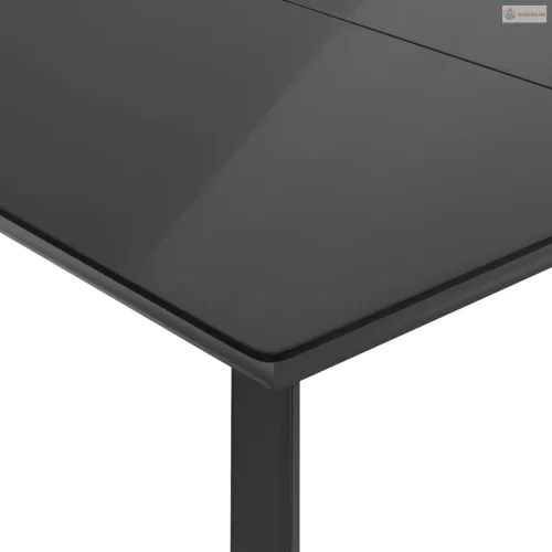 5 részes barna polyrattan kerti étkezőgarnitúra párnákkal