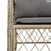 5 részes vegyes bézs polyrattan kerti étkezőgarnitúra párnákkal