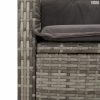 5 részes szürke polyrattan kerti étkezőgarnitúra párnával