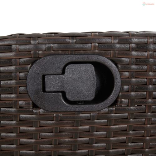 9-részes barna polyrattan kerti étkezőgarnitúra párnákkal