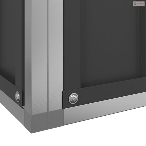 Ezüstszínű acél madárház bővítménnyel 911 x 303 x 216 cm