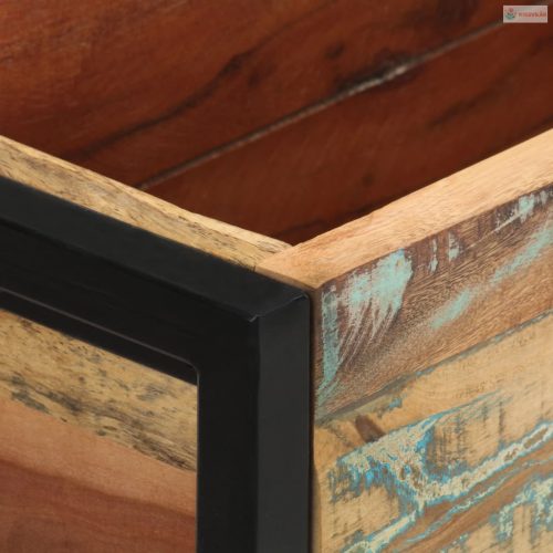 Tömör újrahasznosított fa virágtartó 90 x 20 x 68 cm