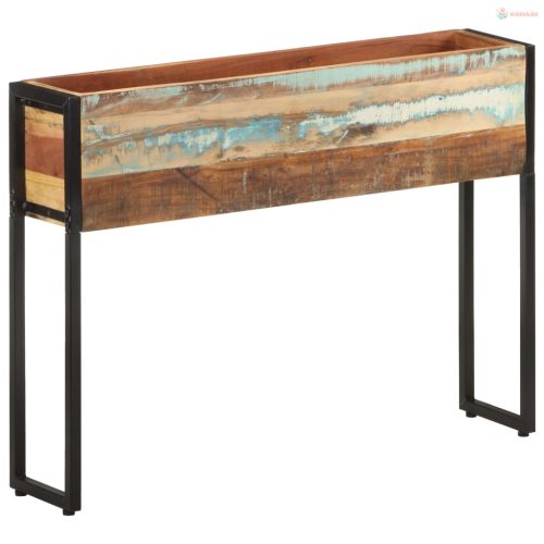 Tömör újrahasznosított fa virágtartó 90 x 20 x 68 cm