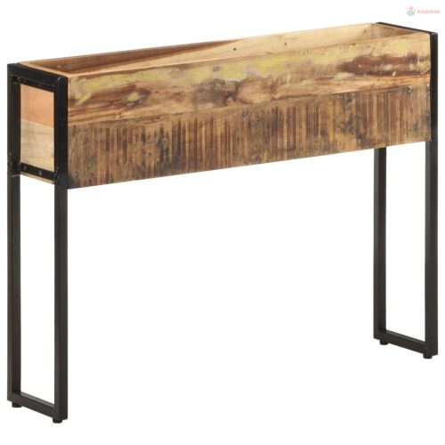 Tömör újrahasznosított fa virágtartó 90 x 20 x 68 cm