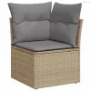 14 részes bézs polyrattan kerti ülőgarnitúra párnával