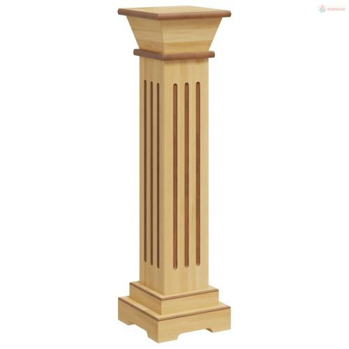 Klasszikus faszínű MDF szögletes oszlop virágállvány 17x17x66cm
