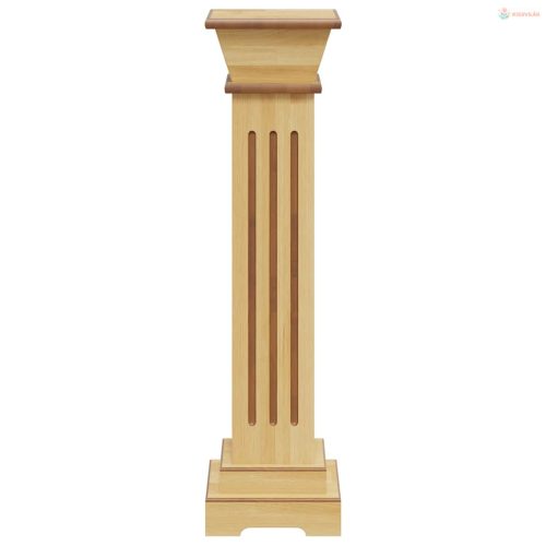 Klasszikus faszínű MDF szögletes oszlop virágállvány 17x17x66cm