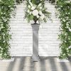 Klasszikus szürke MDF szögletes oszlop virágállvány 17x17x66cm