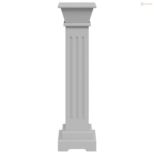 Klasszikus szürke MDF szögletes oszlop virágállvány 17x17x66cm