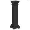 Klasszikus fekete MDF szögletes oszlop virágállvány 17x17x66cm