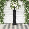 Klasszikus fekete MDF szögletes oszlop virágállvány 17x17x66cm