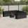 12 részes fekete polyrattan kerti ülőgarnitúra párnákkal