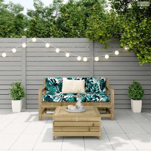 3 részes impregnált fenyőfa kerti kanapészett