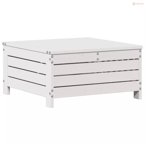 3 részes fehér tömör fenyőfa kerti ülőgarnitúra párnákkal