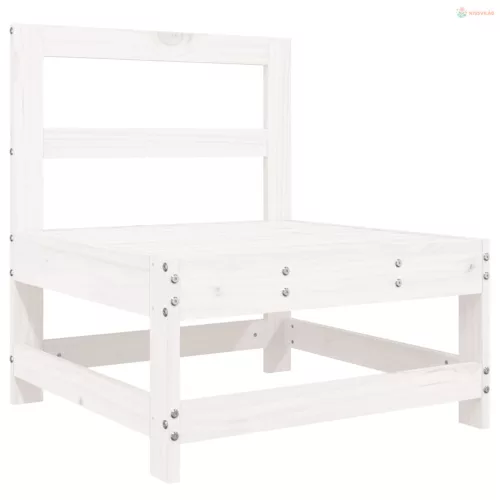 4 részes fehér tömör fenyőfa kerti ülőgarnitúra