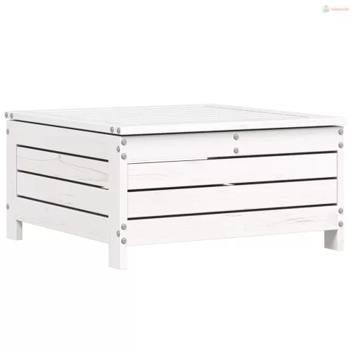 4 részes fehér tömör fenyőfa kerti ülőgarnitúra