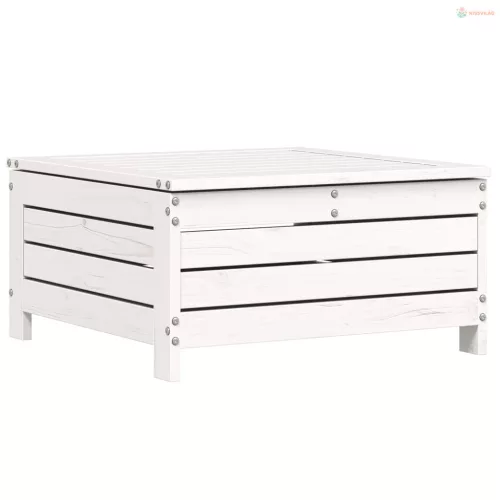 Fehér 4 részes tömör fenyőfa kerti ülőgarnitúra