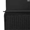 13 részes fekete polyrattan kerti ülőgarnitúra párnákkal