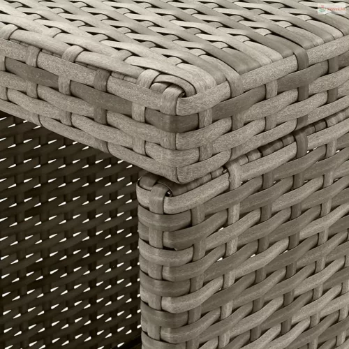 3 részes szürke polirattan kerti bárszett párnákkal