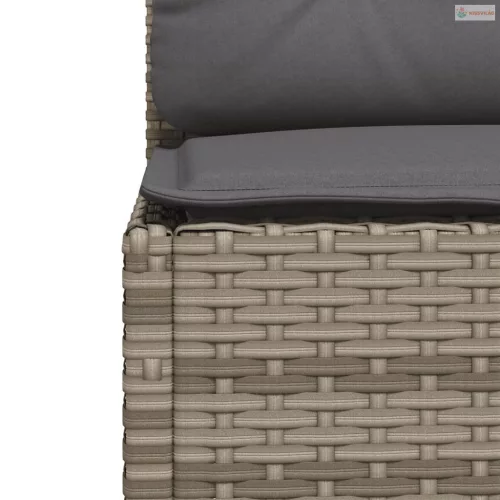 4 részes szürke polyrattan kerti ülőgarnitúra párnákkal