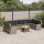 7 részes szürke polyrattan kerti ülőgarnitúra párnákkal