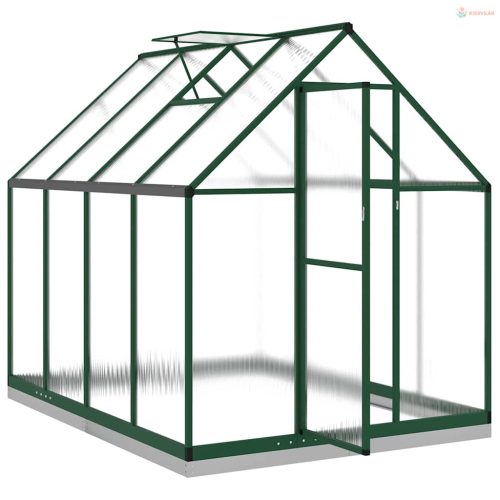 Zöld alumínium melegház alapvázzal 224x169x202 cm