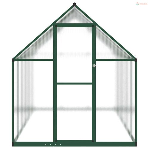 Zöld alumínium melegház alapvázzal 334x169x195 cm