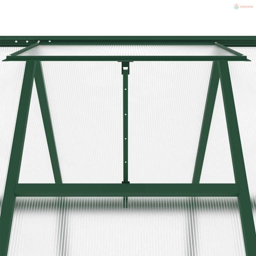 Zöld alumínium melegház alapvázzal 334x169x195 cm