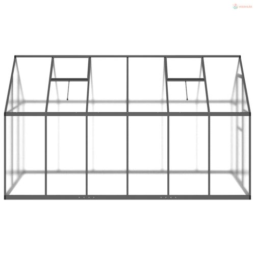 Antracitszürke alumínium melegház alapvázzal 334x169x195 cm