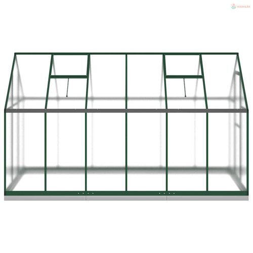 Zöld alumínium melegház alapvázzal 334x169x202 cm