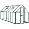 Zöld alumínium melegház alapvázzal 445x169x195 cm