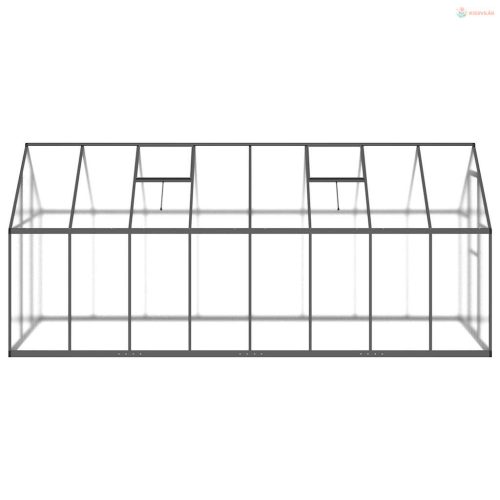 Antracitszürke alumínium melegház alapvázzal 445x169x195 cm