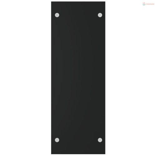 Fekete edzett üveg tűzifatároló 40 x 35 x 100 cm