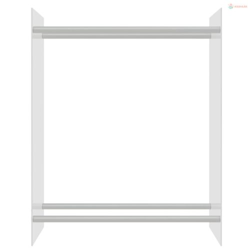 Átlátszó edzett üveg tűzifatároló 80 x 35 x 100 cm