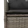 7 részes szürke polyrattan kerti étkezőgarnitúra párnával