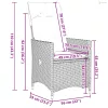 7 részes szürke polyrattan kerti étkezőgarnitúra párnával