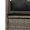 7 részes szürke polyrattan kerti étkezőgarnitúra párnával