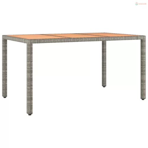 5 részes szürke polyrattan kerti bisztrógarnitúra párnákkal