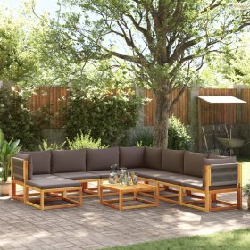   9 darabos kerti kanapégarnitúra párnákkal, akácfa és kötél