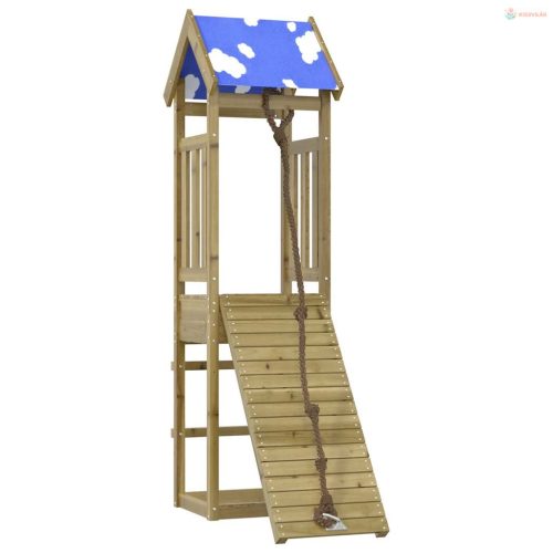 Impregnált fenyőfa kültéri játszószett